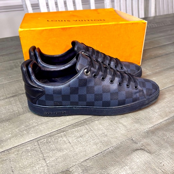 LOUIS VUITTON LV Damier Cobalt Frontrow Sneakers Lace Up Mens EU 9.5 US 10.5 Men - Picture 3 of 8